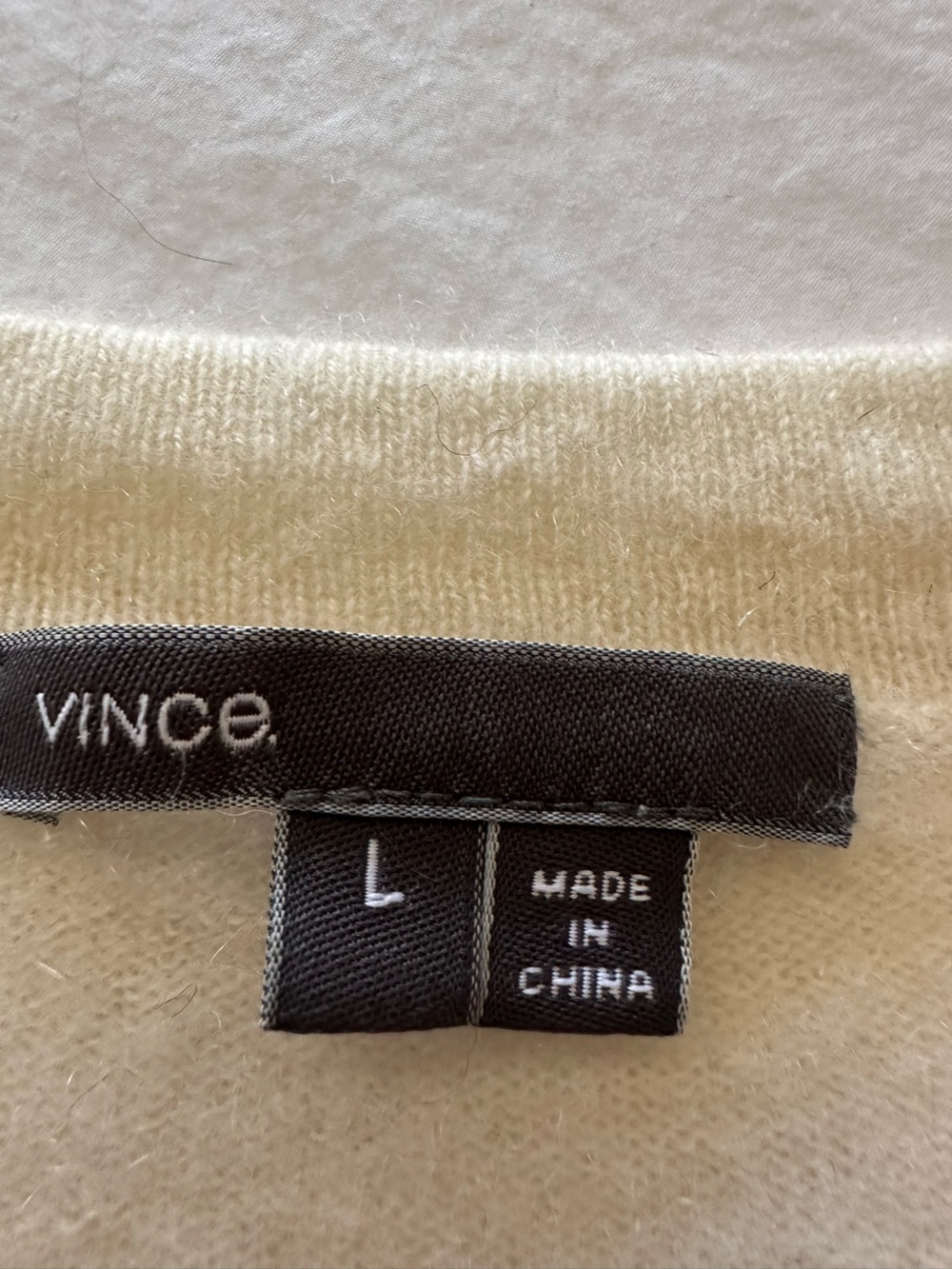 Vince Knit Sweater with Gray and Black Accent size large - Picture 6 of 10